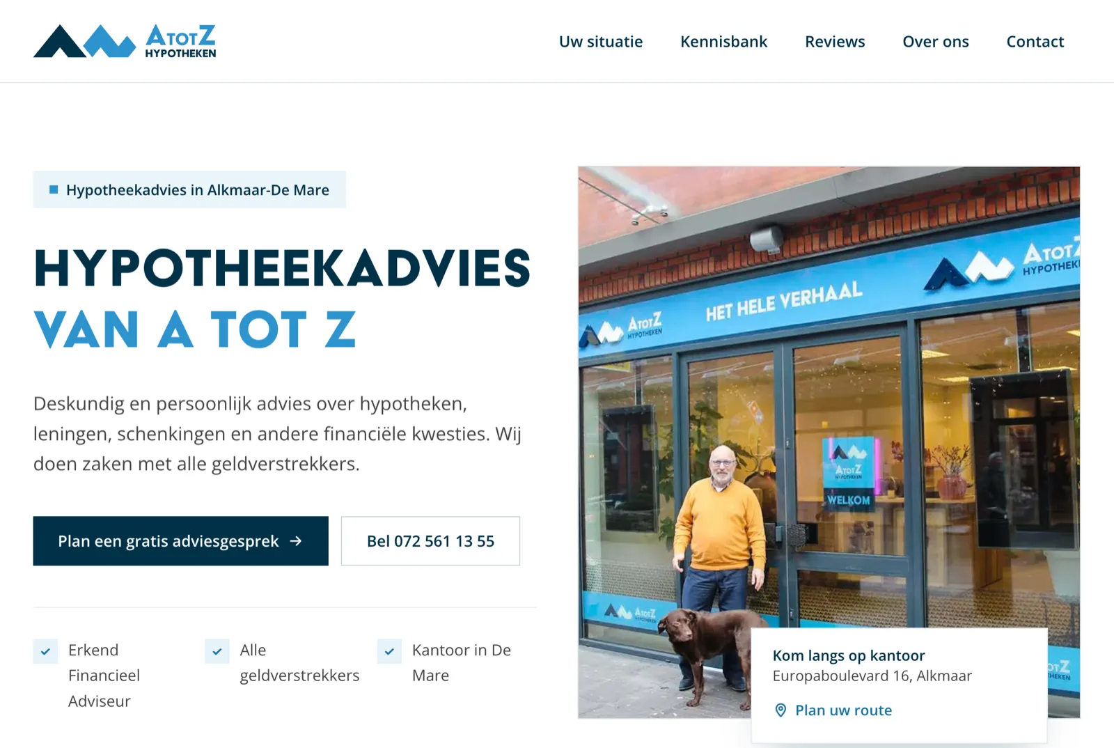 A tot Z Hypotheken website
