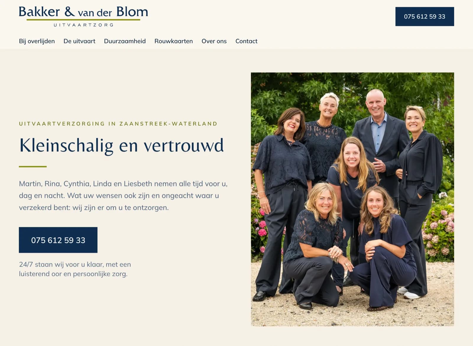Bakker en van der Blom website