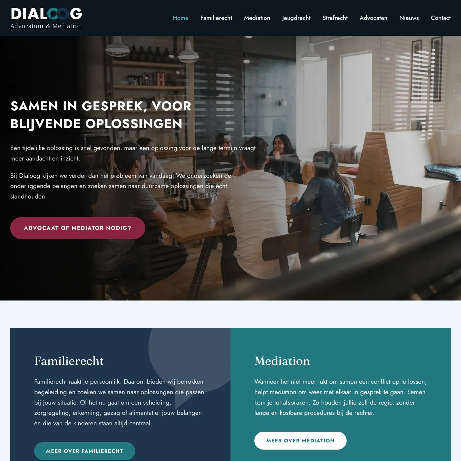 Dialoog Advocatuur & Mediation website